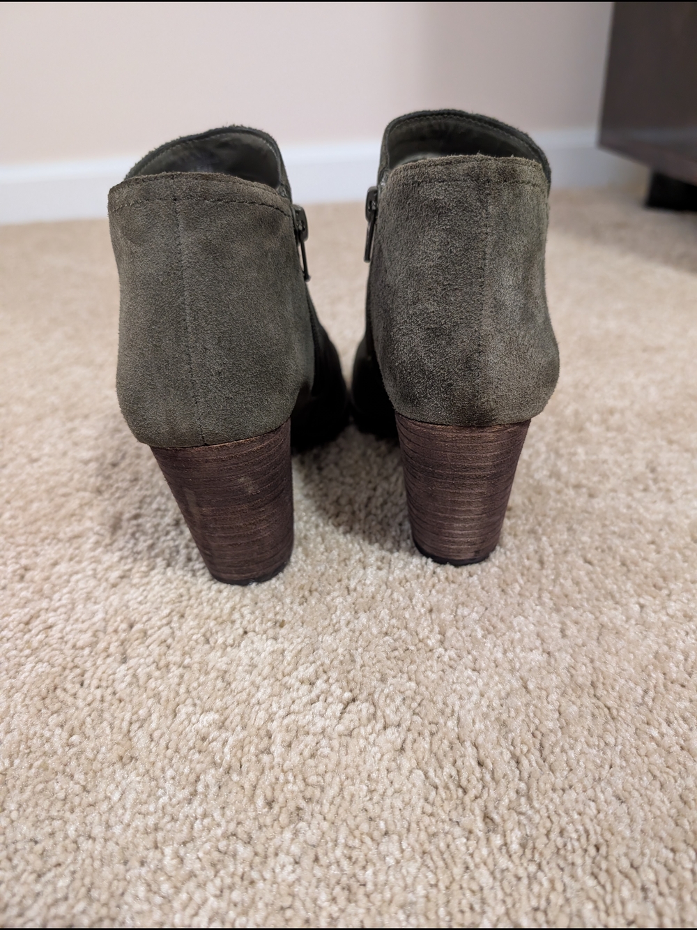 Alex Marie Olive Suede Block Heel Ankle Booties - Picture 2 of 4